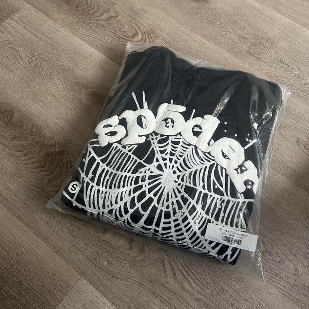 Spyder Black Jacket with White Web Design